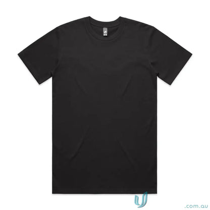 Black classic tee in relaxed fit style made from comfy combed cotton fabric