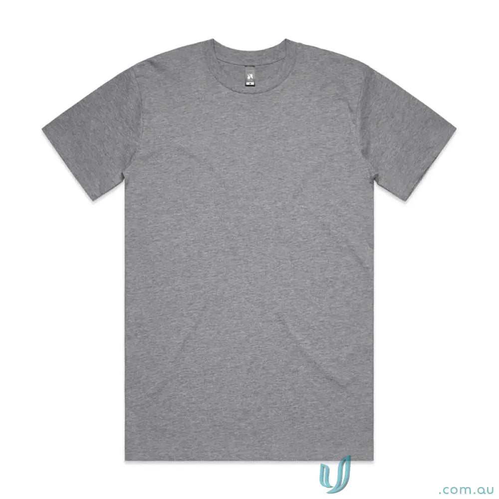 Gray short-sleeved AS Classic Tee made from comfy combed cotton, relaxed fit shirt