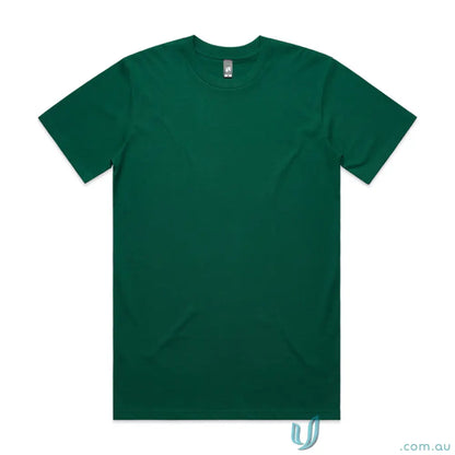 Green classic tee in relaxed fit style, made from soft combed cotton for comfort