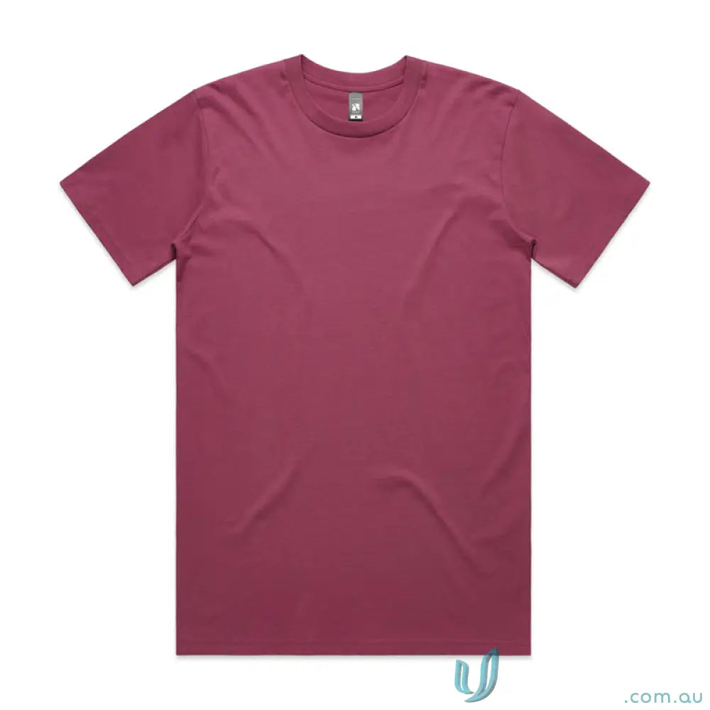 Maroon classic tee in relaxed fit with combed cotton, AS Classic Tee product shot