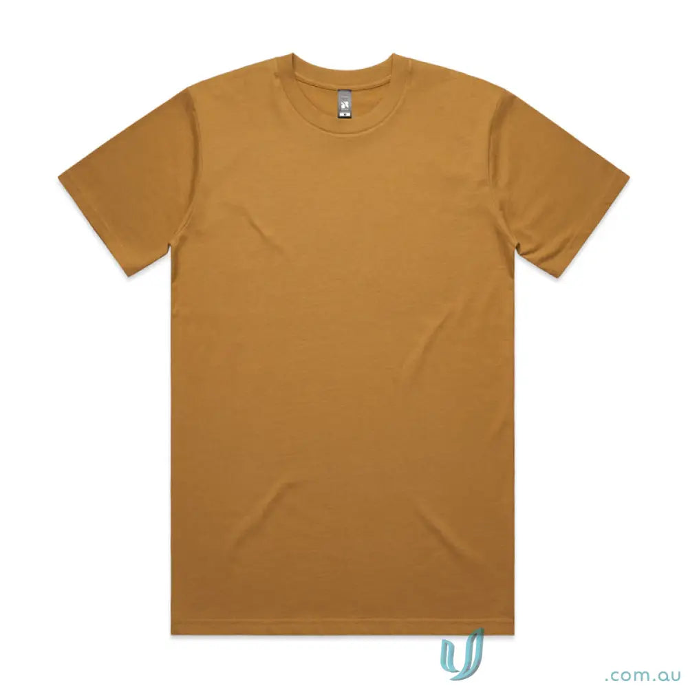 AS Classic Tee in relaxed fit style made from comfy combed cotton shirt, plain brown color