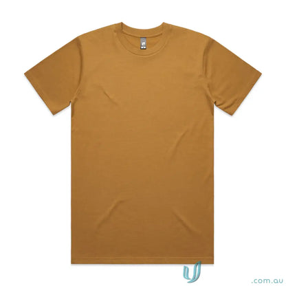 AS Classic Tee in relaxed fit style made from comfy combed cotton shirt, plain brown color