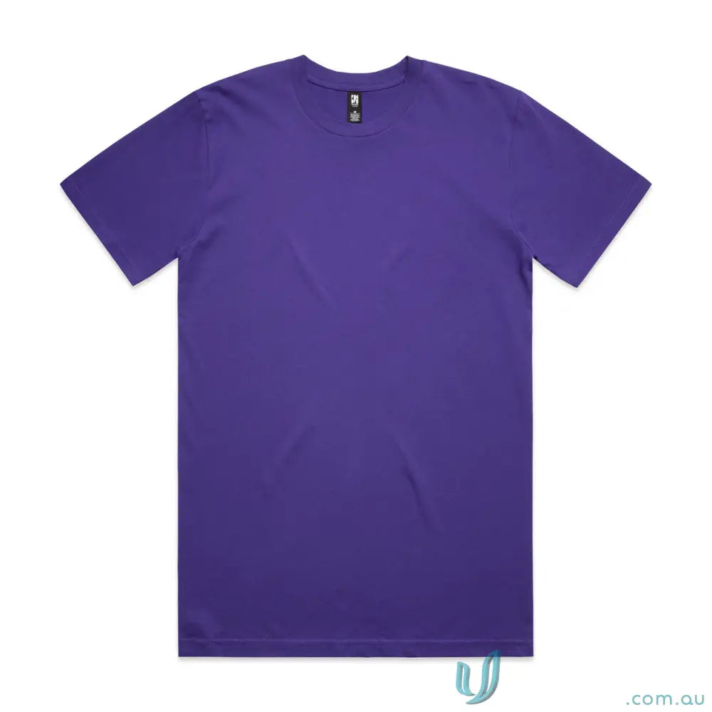 Purple short-sleeved AS Classic Tee, a comfy relaxed fit shirt made of combed cotton