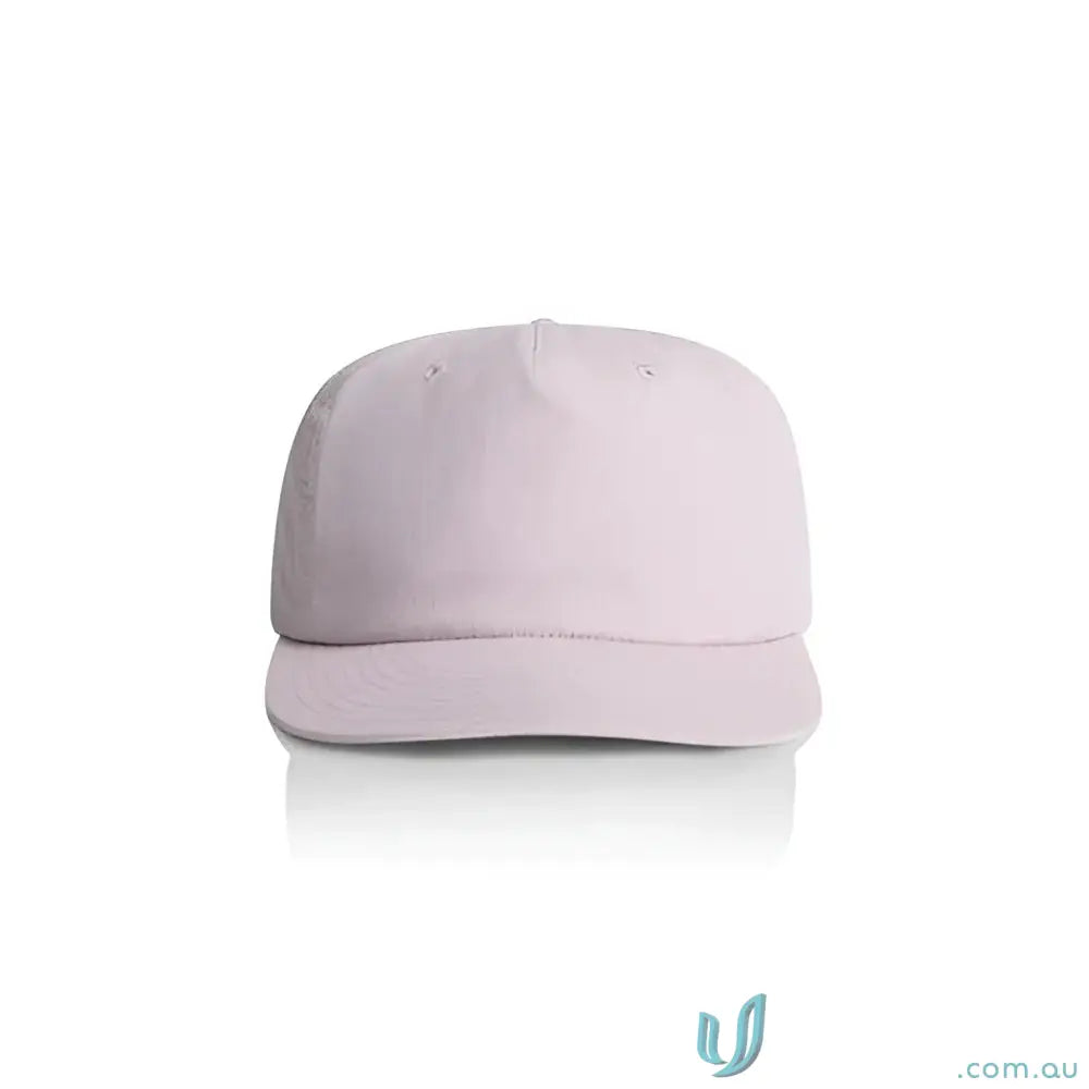 Light purple recycled nylon surf cap with soft unstructured crown and plastic snapback