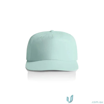Light blue AS Colour 1114 surf cap with flat brim made from recycled nylon plastic snapback