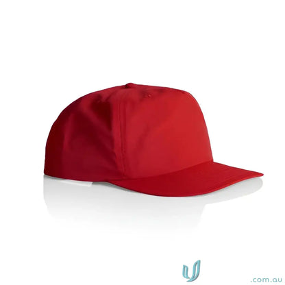 Plain red AS Colour 1114 surf cap made with recycled nylon and plastic snapback