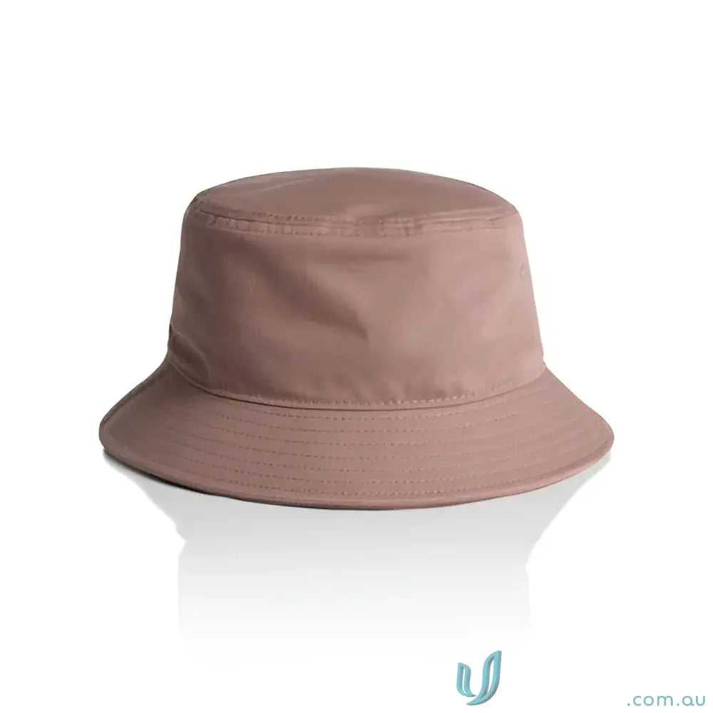 Solid light brown bucket hat with a reinforced brim, lightweight cotton style