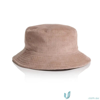 Beige cord bucket hat made from 8-wale partridge cord for a stylish look