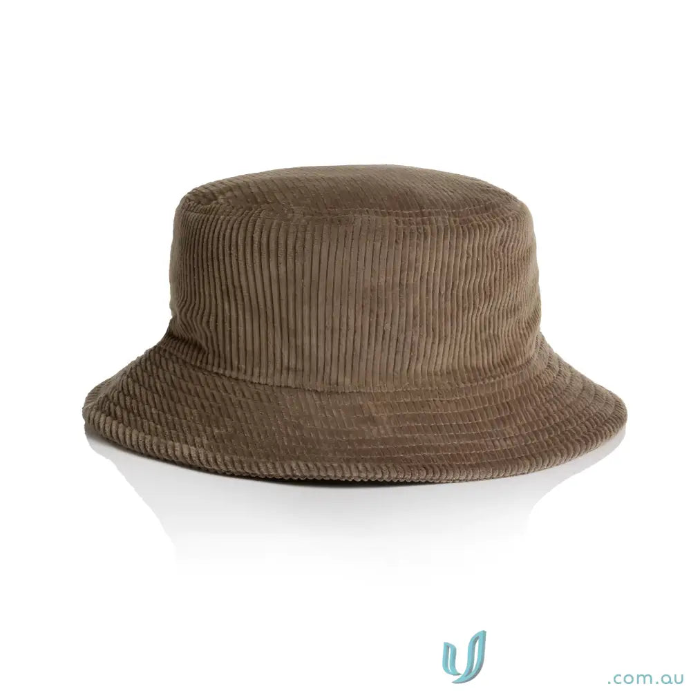 Brown cord bucket hat made from 8-wale partridge cord in premium cotton