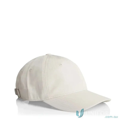 Plain white AS Colour Access Active Cap with adjustable strap and self-fabric covered velcro