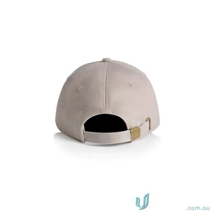 Beige Cotton Canvas Access Canvas Cap with Gold Buckle, Low-Profile Six-Panel Style