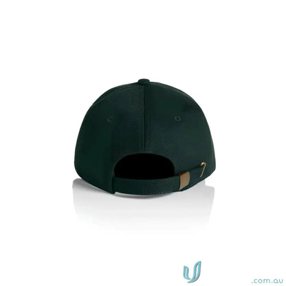 Dark green Access Canvas Cap with bronze buckle, made from 100% cotton canvas