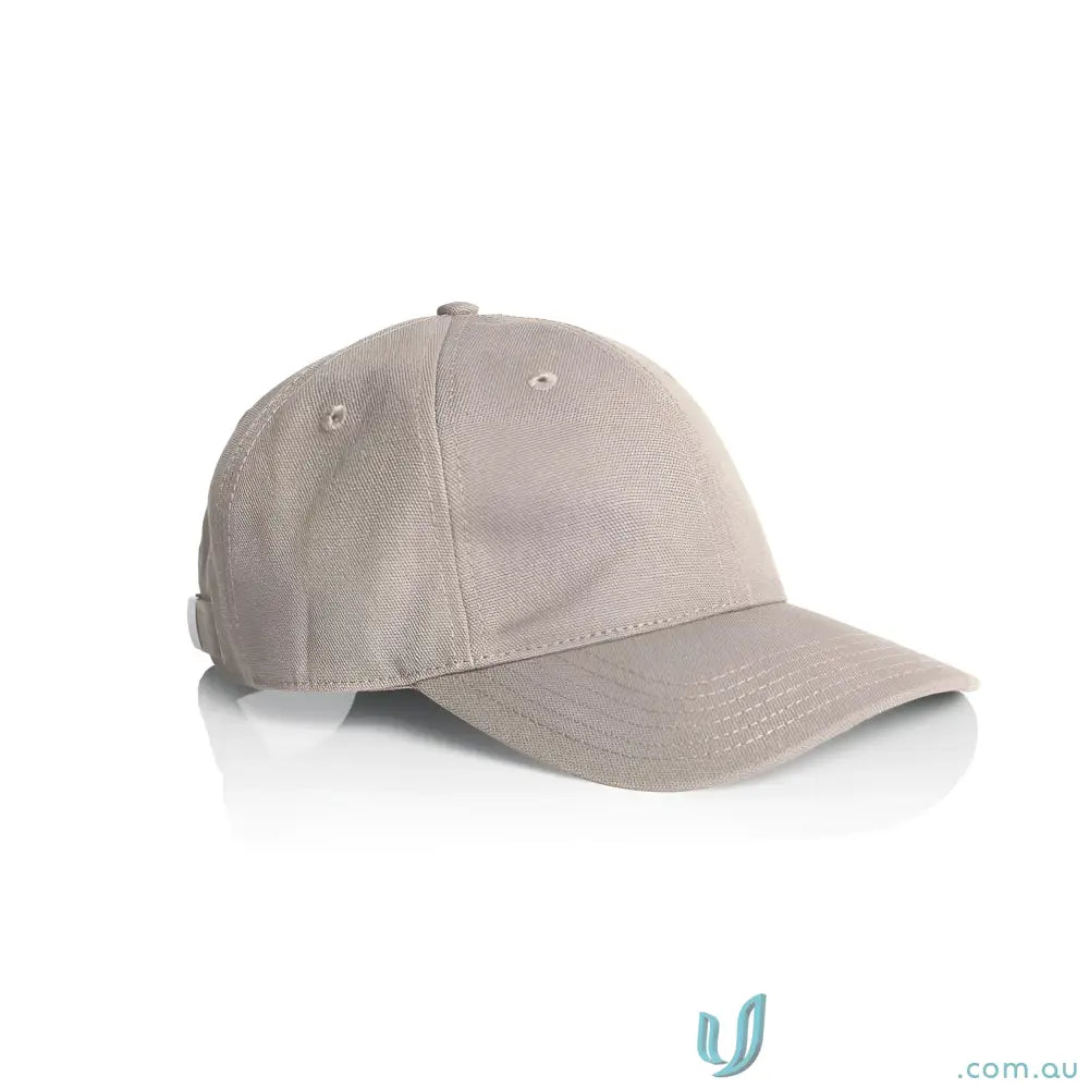 Plain tan Access Canvas Cap with curved peak and lightweight low-profile design
