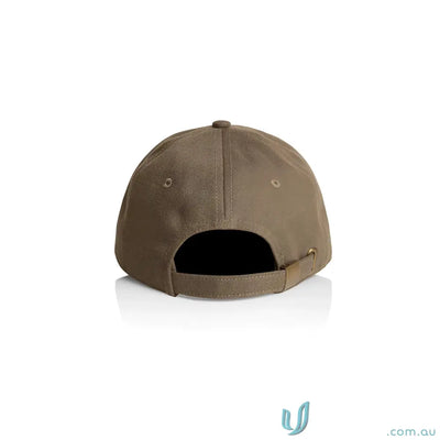Olive-green Access Canvas Cap with curved peak and adjustable strap for a casual look