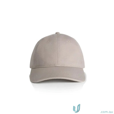 Light brown Access Canvas Cap with curved peak and low-profile six-panel design