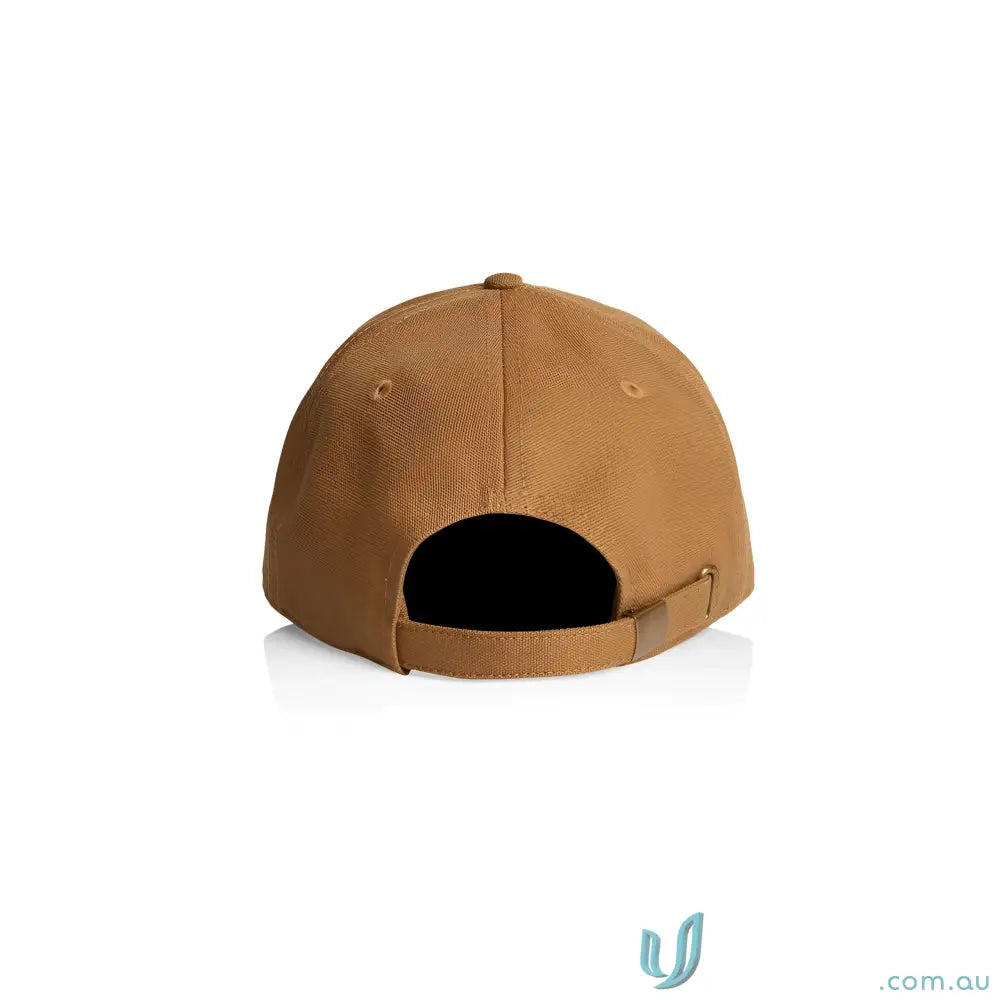 Brown Access Canvas Cap with curved peak and adjustable strap for a casual look