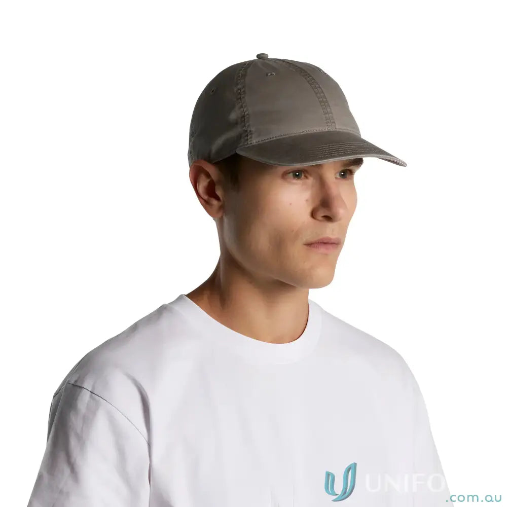 Man wearing a Grey Colour Access Faded Cap and white T-shirt, stylish and casual