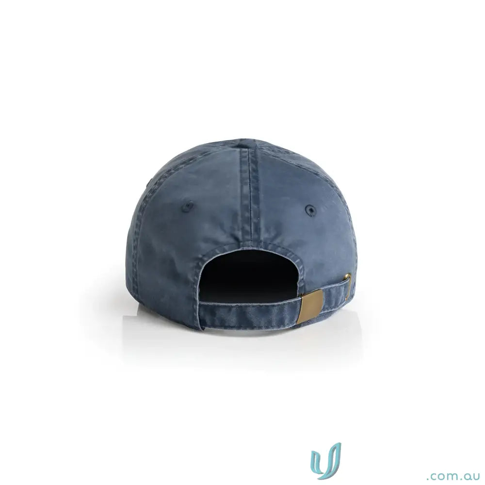 Navy blue access faded cap with adjustable brass buckle, part of AS Colour Access Faded collection