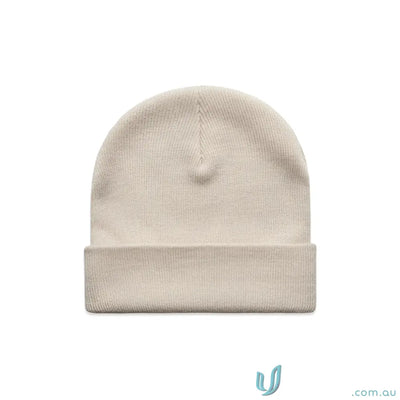Beige knit cuff beanie from AS Colour Cuff Beanie 1107 relaxed fit colour cuff