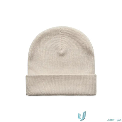 Beige knit cuff beanie from AS Colour Cuff Beanie 1107 relaxed fit colour cuff