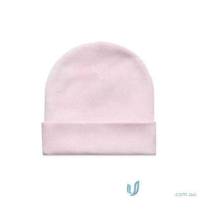 Light pink cuff beanie from AS Colour Cuff Beanie 1107 relaxed fit acrylic knit hat