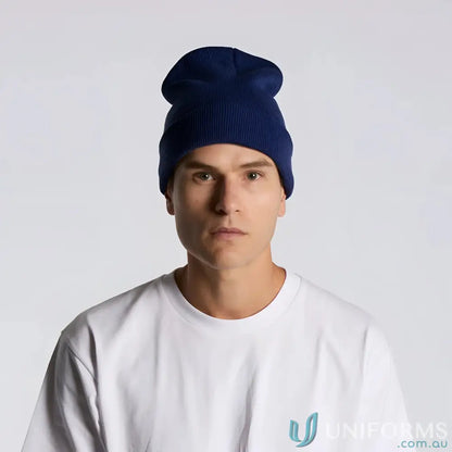 Navy blue cuff beanie from AS Colour Cuff Beanie 1107 relaxed fit colour cuff collection