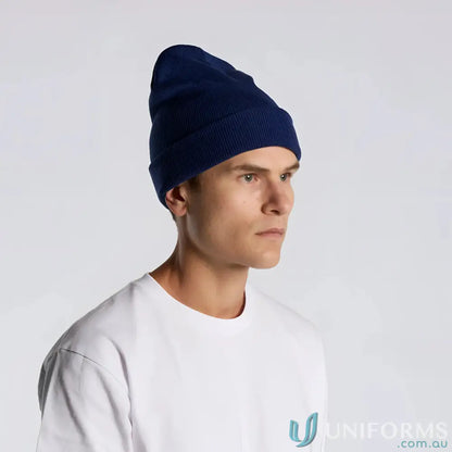 Navy blue cuff beanie from AS Colour Cuff Beanie 1107 relaxed fit acrylic knit hat