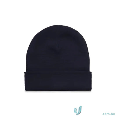 Dark blue cuff beanie from AS Colour Cuff Beanie 1107 relaxed fit acrylic knit hat