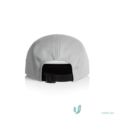 Light gray Finn Five Panel Cap with black strap and buckle, perfect five panel cap