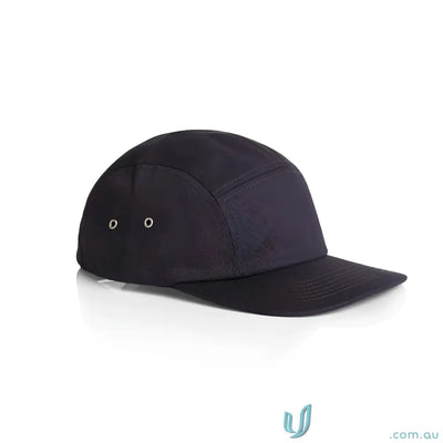 Dark blue Finn Five Panel Cap with metal eyelets, made of 100% cotton for durability
