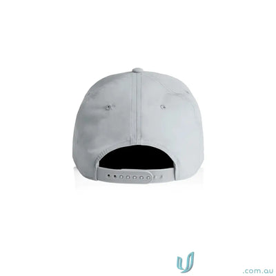 Light grey AS Colour Frame Nylon Cap 1162 with curved peak and adjustable snapback