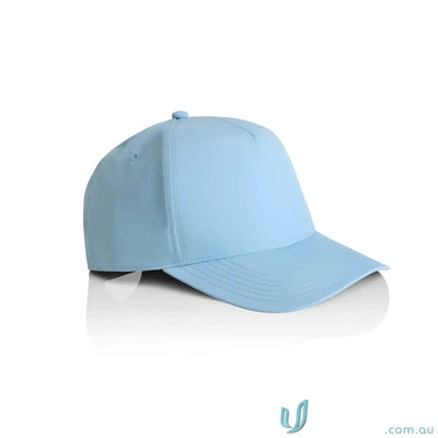 Light blue Frame Nylon Cap with curved peak and subtle reflection for a fresh look