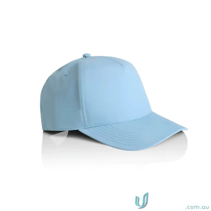 Light blue Frame Nylon Cap with curved peak and subtle reflection for a fresh look