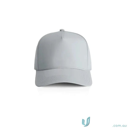 Light gray Frame Nylon Cap with curved peak and high-profile snapback design