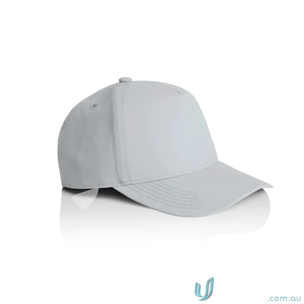 Plain light grey Frame Nylon Cap with curved peak and subtle reflection