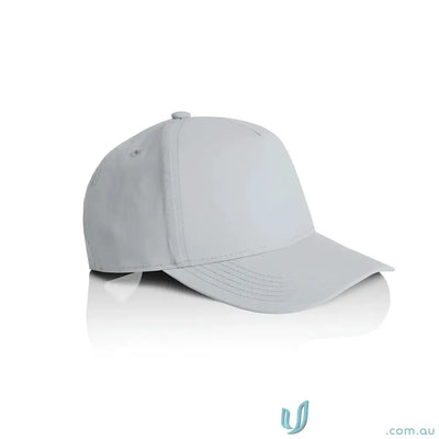 Plain light grey Frame Nylon Cap with curved peak and subtle reflection