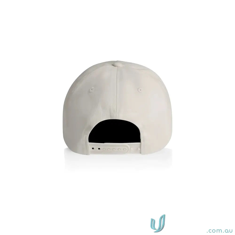 Cream-colored AS Colour Frame Soft Cap with curved peak and plastic adjustable snapback