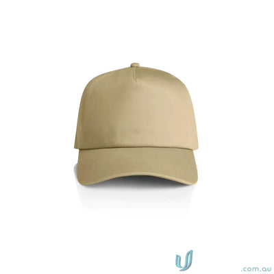 Plain tan AS Colour Frame Soft Cap with curved peak and plastic adjustable snapback