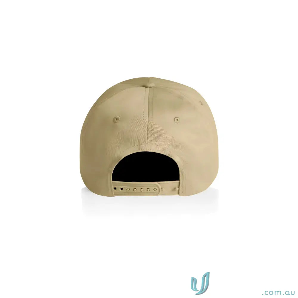Tan AS Colour Frame Soft Cap 1164 with curved peak and plastic adjustable snapback