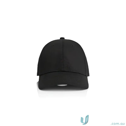 Solid black AS Colour Icon Kids Cap with mid profile, structured crown, and curved brim