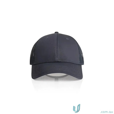 Dark gray AS Colour Icon Trucker Cap with mid profile and breathable recycled polyester mesh