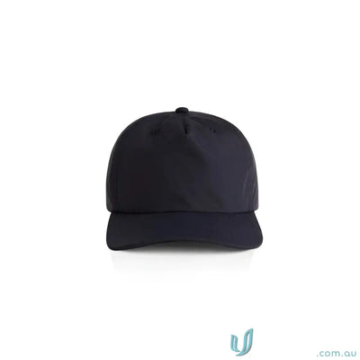 Black kids surf cap made of recycled nylon with a soft foam peak and quick dry feature