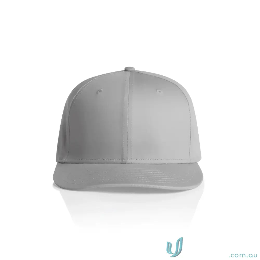 Plain light gray AS Colour Stock Flex Cap with flat peak and high profile design