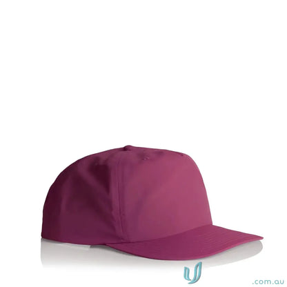 Magenta Surf Safety Cap made of recycled nylon with flat brim and snapback style