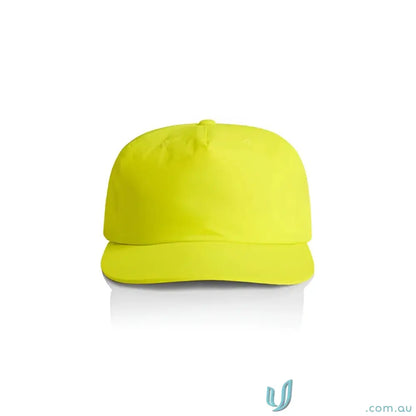 Bright yellow recycled nylon Colour Surf Safety Cap with flat brim and quick-dry features