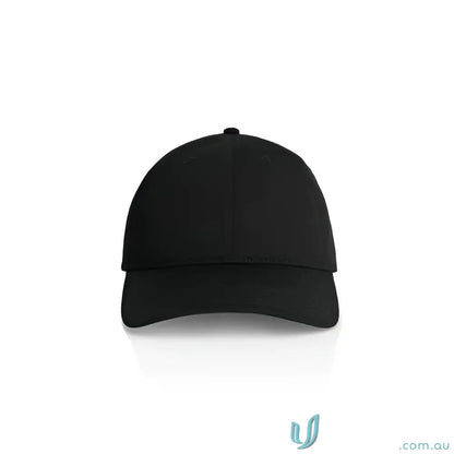 Black AS Colour Women’s Access Cap with six-panel design and tonal under-peak lining