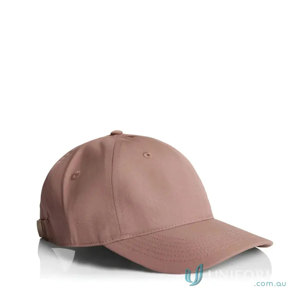 Solid mauve AS Colour Women’s Access Cap with curved brim and six-panel design