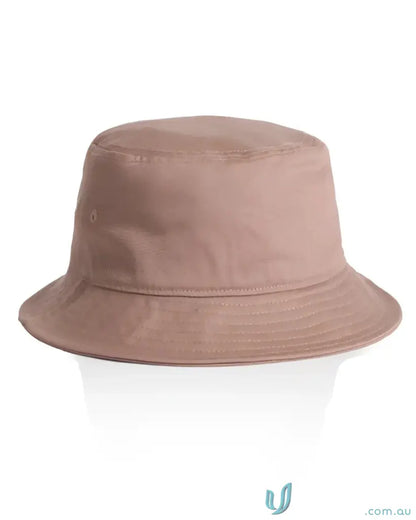 Dusty rose bucket hat with reinforced brim and stitched details from AS Colour
