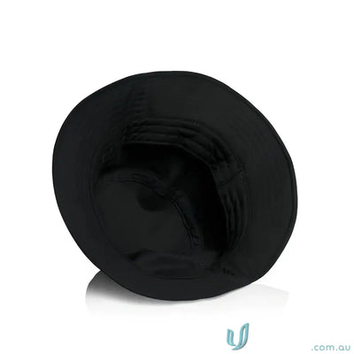 Black bucket hat with reinforced brim and soft crown from AS Colour women’s collection