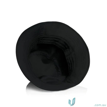 Black bucket hat with reinforced brim and soft crown from AS Colour women’s collection